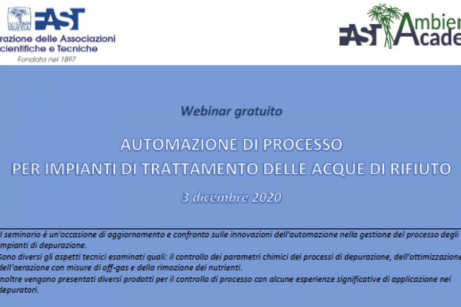 Il progetto LESSWATT al webinar FAST 2020